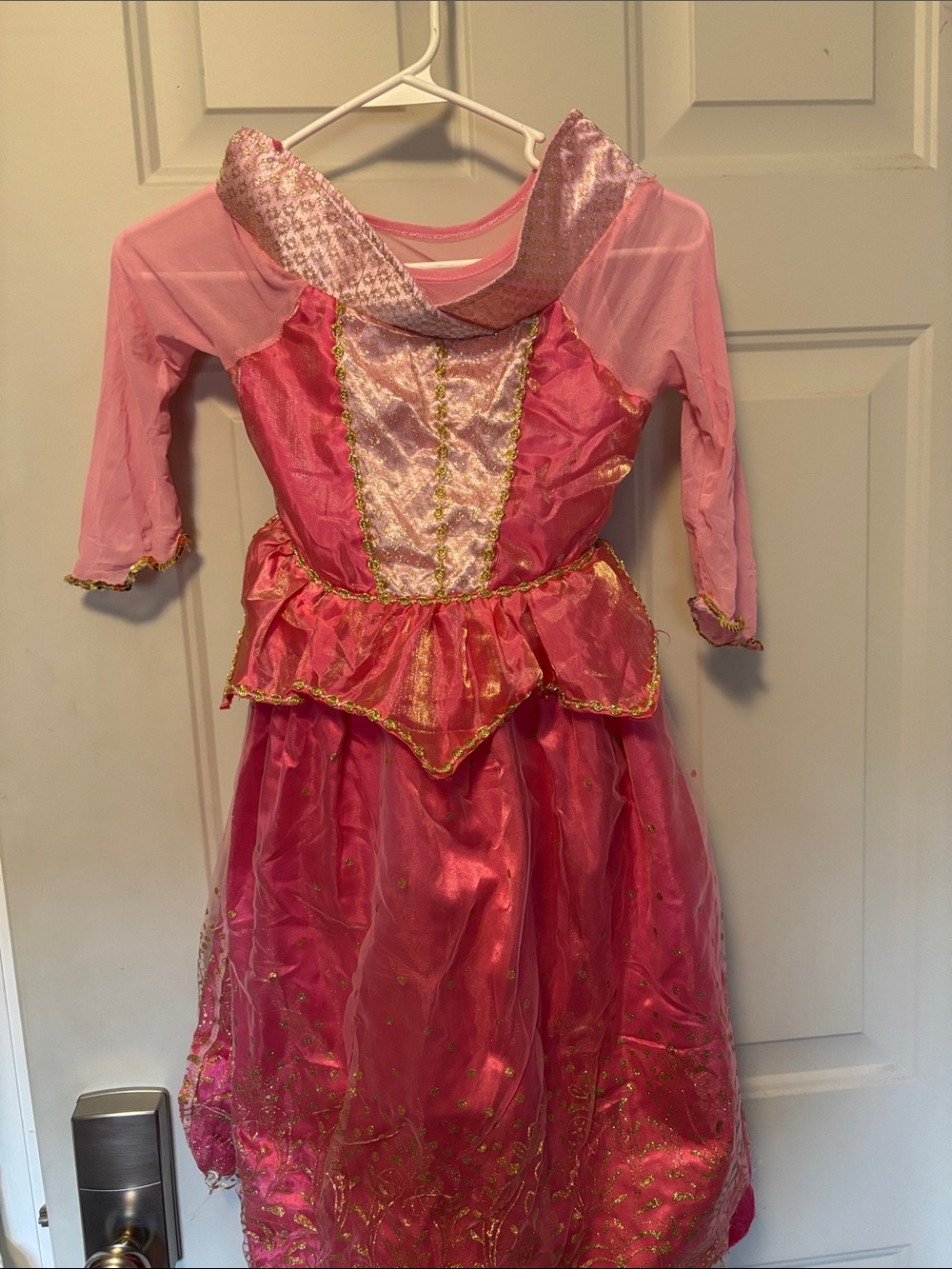 Source Unknown Pink and Gold Girls' Princess Costume Dress